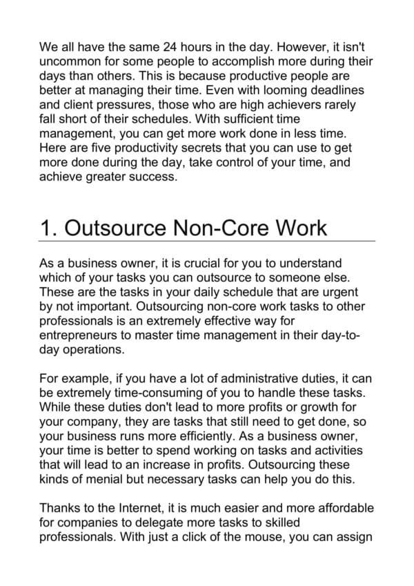 Productivity Secrets For Entrepreneurs - Image 3