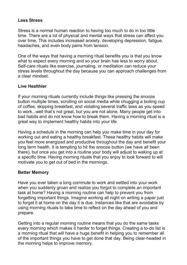 Benefits Of Morning Ritual - Image 3