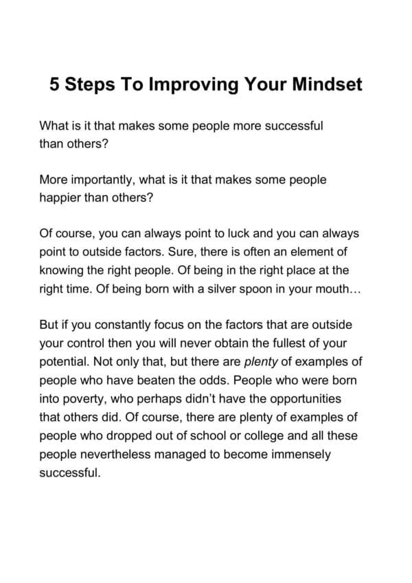 Improve Your Mindset - Image 2