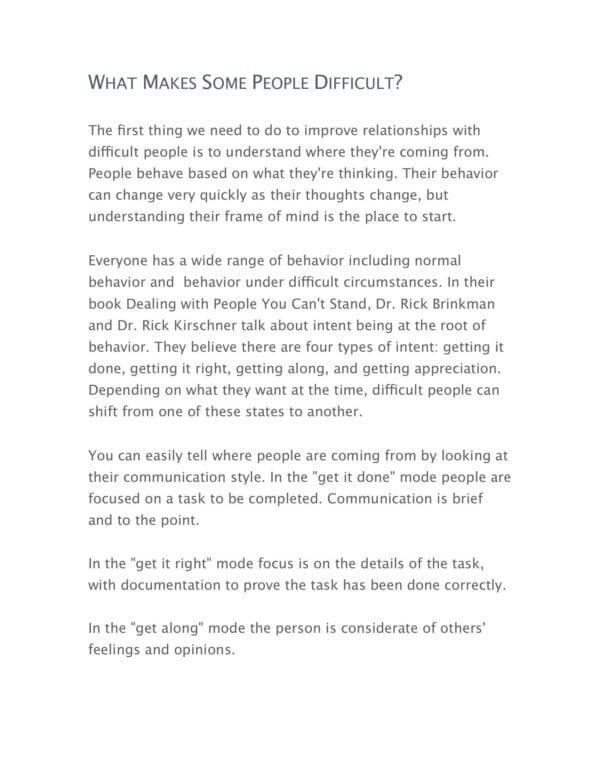 Dealing with Difficult People - Image 3