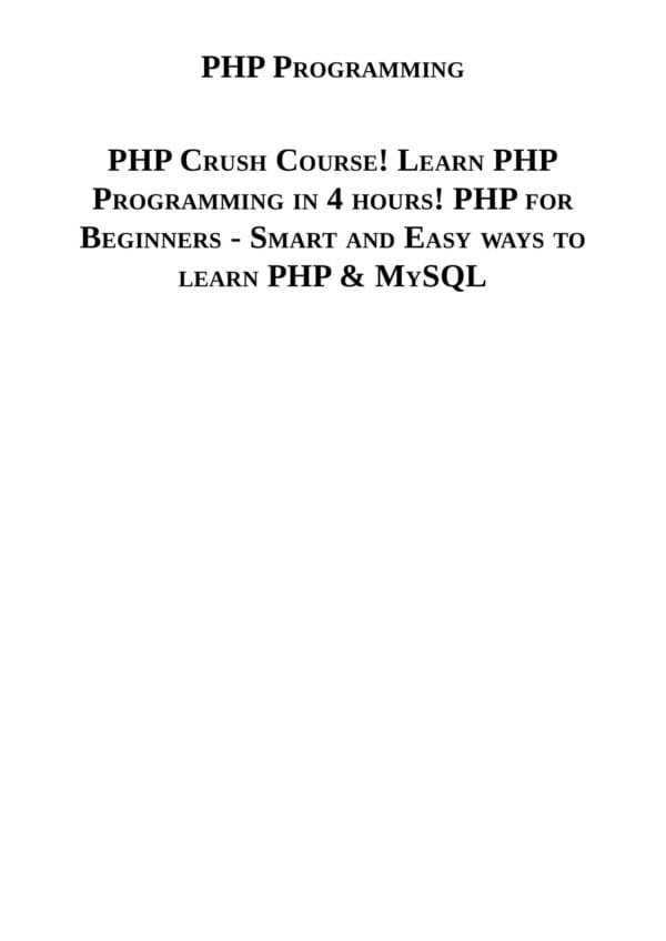PHP Crush Course - Image 2