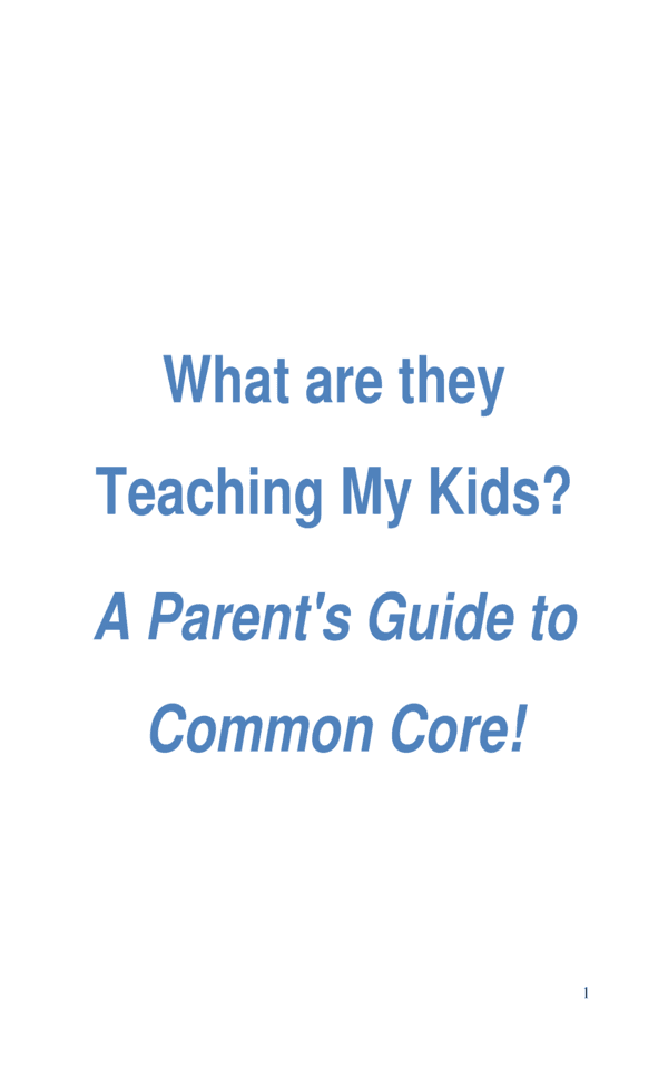 A Parent’s Guide To Common Core